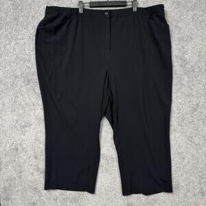 Maggie Barnes For Catherines Pants Womens 32WP Black Stretch Straight Leg Petite